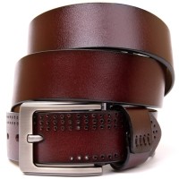 Ремінь Vintage З дірками чоловічий Коричневий (20381)