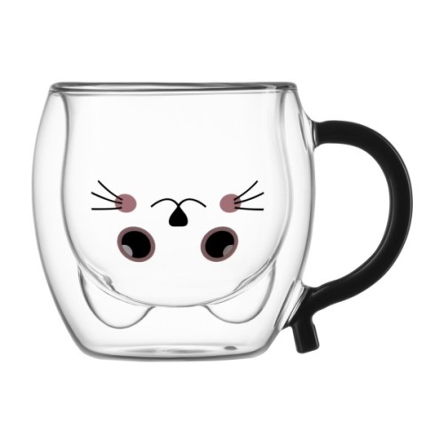 Набір чашок Ardesto Animals BAR 250 мл 2 шт прозорий (AR2625BAR)