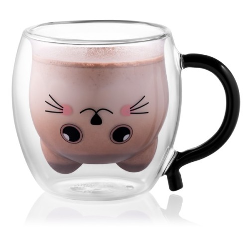 Набір чашок Ardesto Animals BAR 250 мл 2 шт прозорий (AR2625BAR)