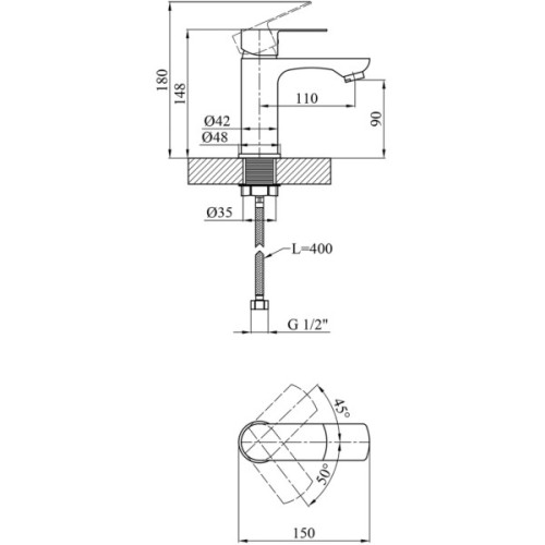 Змішувач Kroner Main-C010 (CV018617)