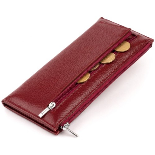 Гаманець ST Leather Зі шкіри Бордовий (19326)