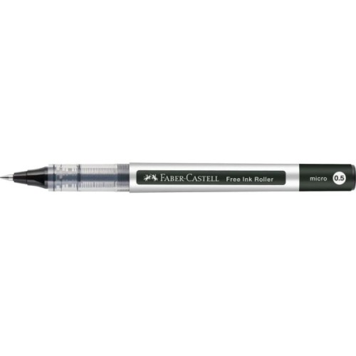 Ролер Faber-Castell Free Ink rollerball, колір чорнила чорний, 0,5 мм, одноразова (29194)