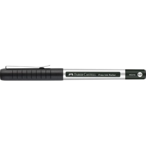 Ролер Faber-Castell Free Ink rollerball, колір чорнила чорний, 0,5 мм, одноразова (29194)