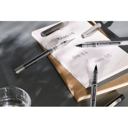 Ролер Faber-Castell Free Ink rollerball, колір чорнила чорний, 0,5 мм, одноразова (29194)