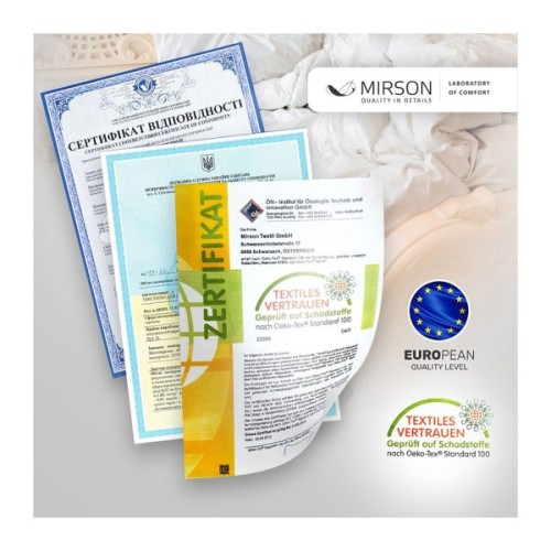 Ковдра MirSon антиалергенна Royal Eco-Soft Hand Made 827 Демі 155x215 см (2200000621535)