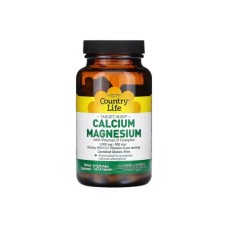 Вітамінно-мінеральний комплекс Country Life Кальцій, Магній та Вітамін D, Calcium Magnesium with Vitamin D, 120 вегет (CLF-02487)