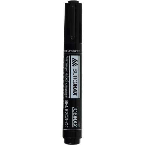Маркер Buromax Permanent JOBMAX, round tip, black 2-4 мм (BM.8703-01)
