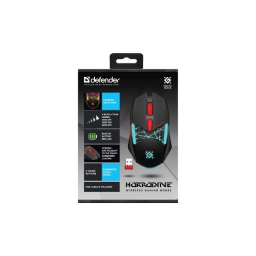 Мишка Defender Horrodine GM-237 LED Wireless Black (52237)