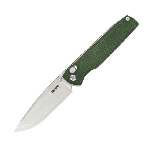 Ніж SRM Terrier 140Cr, Green Micarta, Stonewash (258L-MG2)