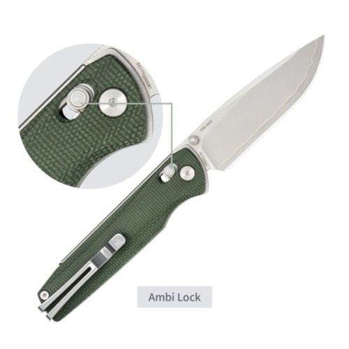 Ніж SRM Terrier 140Cr, Green Micarta, Stonewash (258L-MG2)