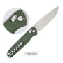 Ніж SRM Terrier 140Cr, Green Micarta, Stonewash (258L-MG2)