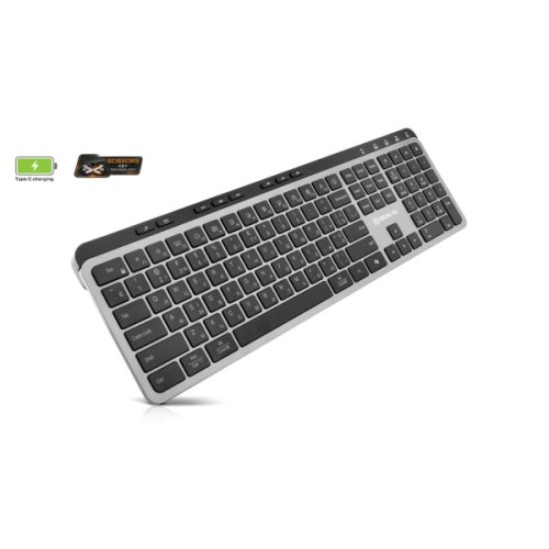 Клавіатура REAL-EL RK-737W Wireless/Bluetooth Black/Grey (EL123100060)