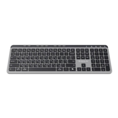 Клавіатура REAL-EL RK-737W Wireless/Bluetooth Black/Grey (EL123100060)