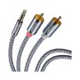 Кабель мультимедійний 3.5mm M to 2xRCA M 1.0m Essager (EYPZJ-MY0H)