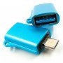 Перехідник OTG USB 2.0 AF to Micro 5P blue Dengos (ADP-020)