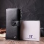 Гаманець ST Leather З натуральної шкіри Чорний (22537)