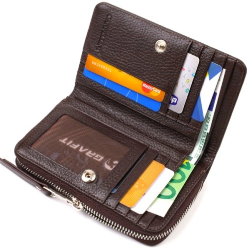 Портмоне Canpellini З натуральної шкіри Коричневе (21910)