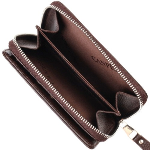 Портмоне Canpellini З натуральної шкіри Коричневе (21910)