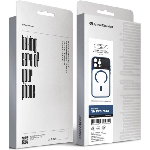 Чохол до мобільного телефона Armorstandart Y17 MagCase Apple iPhone 16 Pro Max Dark Blue (ARM91507)
