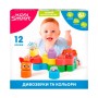 Розвиваюча іграшка Kiddi Smart конструктор серії Kiddi Soft Дивозвуки та кольори (04141)