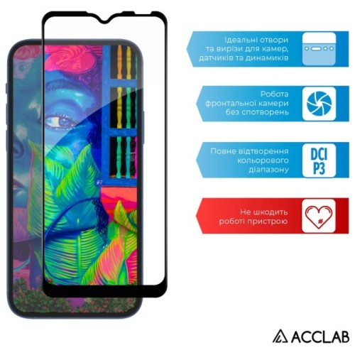 Скло захисне ACCLAB Full Glue ZTE Blade A71 Black (1283126515729)