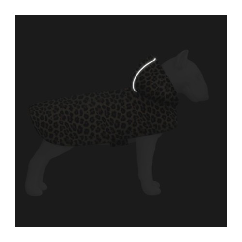 Дощовик для тварин WAUDOG Clothes Накидка з капюшоном Леопард L (358-4066)