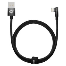 Дата кабель USB 2.0 AM to Lightning 1.0m 2.4A 90° corner black Baseus (CAVP000001)