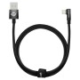 Дата кабель USB 2.0 AM to Lightning 1.0m 2.4A 90° corner black Baseus (CAVP000001)