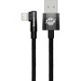 Дата кабель USB 2.0 AM to Lightning 1.0m 2.4A 90° corner black Baseus (CAVP000001)