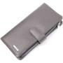 Портмоне Karya З натуральної шкіри Сіре (20999)