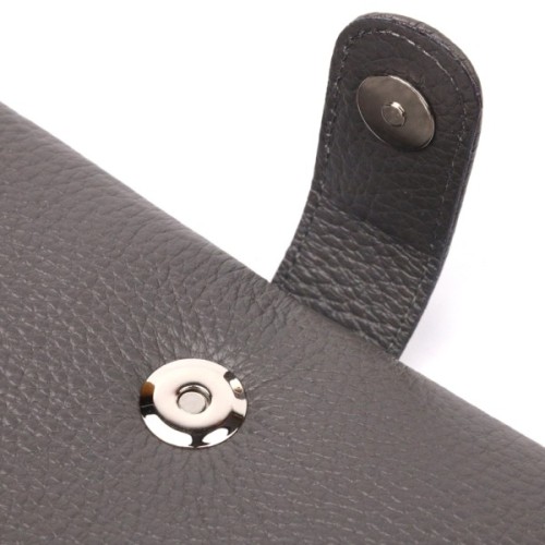 Портмоне Karya З натуральної шкіри Сіре (20999)