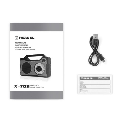 Портативний радіоприймач REAL-EL X-703 (EL121800002)