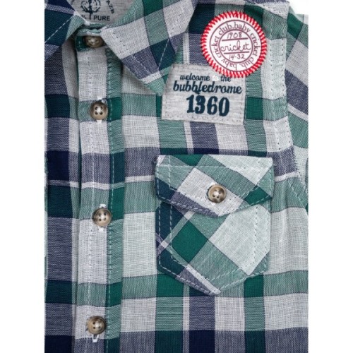 Сорочка дитяча Aziz у клітинку (19088-62B-green)