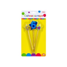 Свічка Maxi Stars "6" висотою 4,5 см, 3 шт. (MX620080-6)