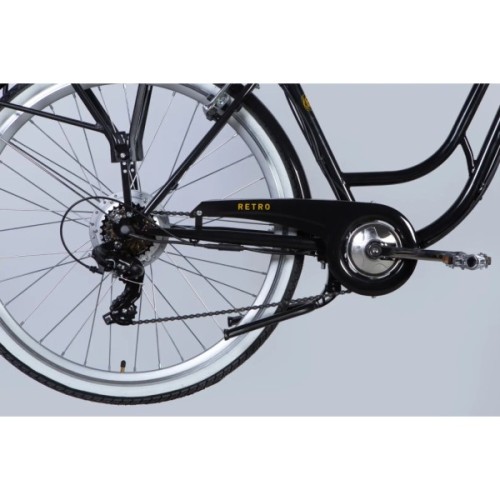 Електровелосипед Dorozhnik 28" eRETRO Vbr FR рама-19" 36B 13А*г 500Вт 2026 чорний (ELB-D-28-113)