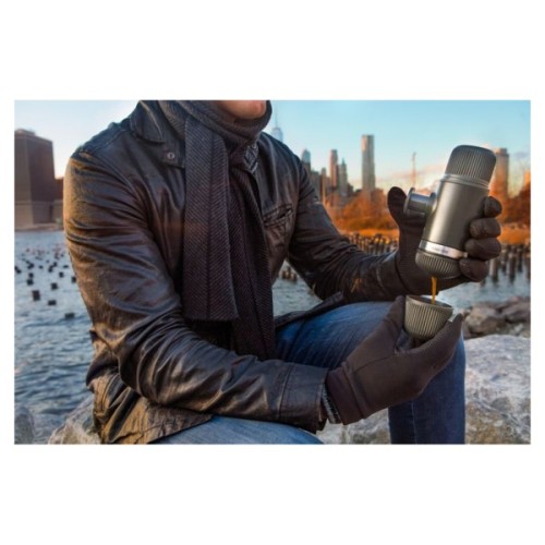 Кавоварка кемпінгова Wacaco Nanopresso з чохлом сіра (WNANOGRcase)