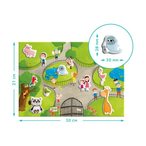 Навчальний набір DoDo Магнітна гра Зоопарк (200207)