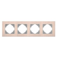 Рамка Videx BINERA мідний алюміній 4 поста (VF-BNFRA4H-CP)