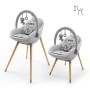 Стілець для годування Kinderkraft 2 в 1 Fini Up Grey (5902533930111)