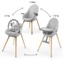 Стілець для годування Kinderkraft 2 в 1 Fini Up Grey (5902533930111)