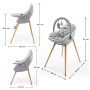 Стілець для годування Kinderkraft 2 в 1 Fini Up Grey (5902533930111)