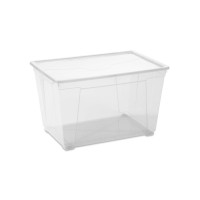 Контейнер для зберігання DEA home Easy прямокутний на колесах Прозорий 46 л (20081)