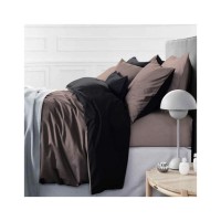 Постільна білизна MirSon King Size Сатин Premium 0211+0055 Dark Chocolate 220х240 (2200001169616)