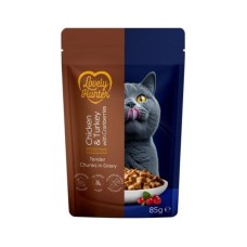 Вологий корм для кішок Lovely Hunter Sterilised Adult with Chicken, Turkey and Cranberries 85 г (LHU70473)