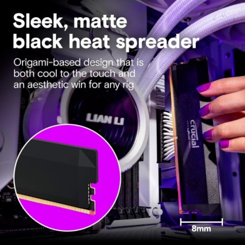 Модуль пам'яті для комп'ютера DDR5 32GB 6400 MHz Pro Overclocking Black Micron (CP32G64C40U5B)