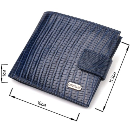 Гаманець Canpellini З натуральної шкіри Синій (21767)