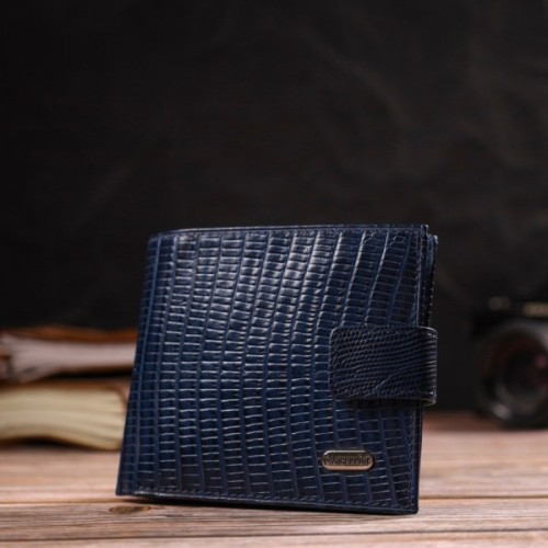 Гаманець Canpellini З натуральної шкіри Синій (21767)