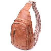 Сумка Vintage Жіноча слінг з екошкіри Руда (22749)