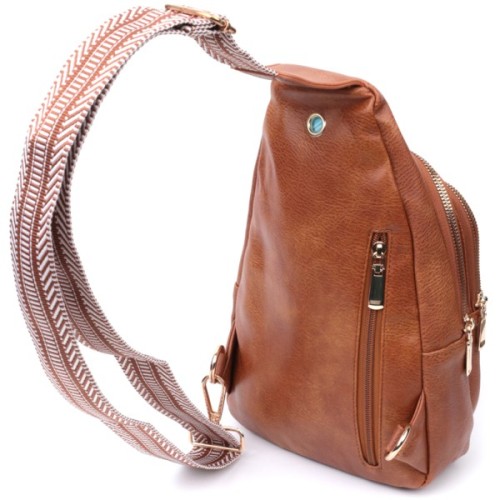 Сумка Vintage Жіноча слінг з екошкіри Руда (22749)