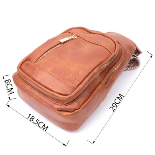 Сумка Vintage Жіноча слінг з екошкіри Руда (22749)